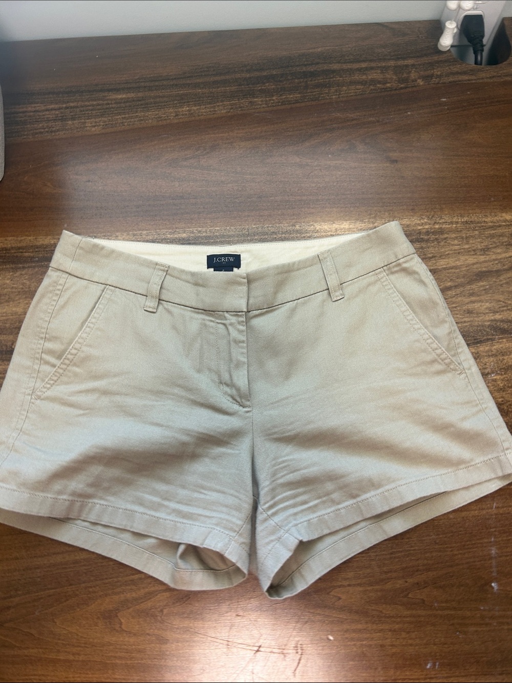 J. Crew Beige Cotton Chino Bermuda Shorts